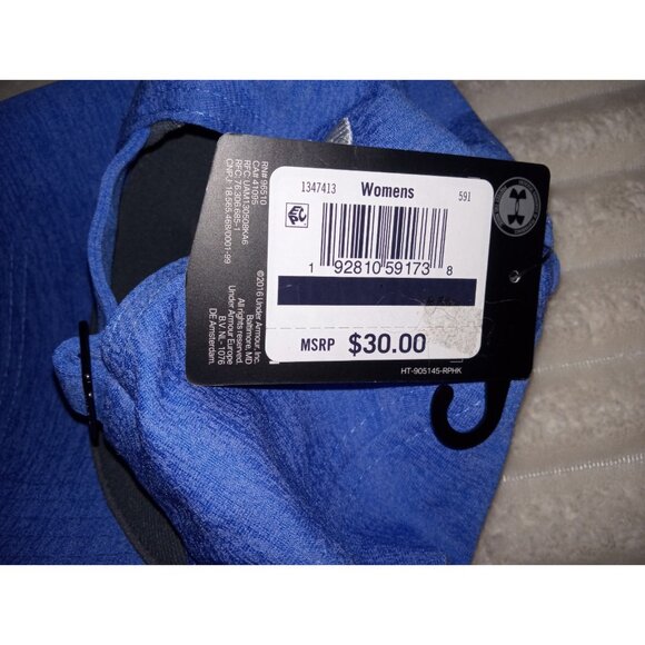 Under Armour Hat Women's Adjustable Strap Blue Cap New with Tags - Picture 5 of 5